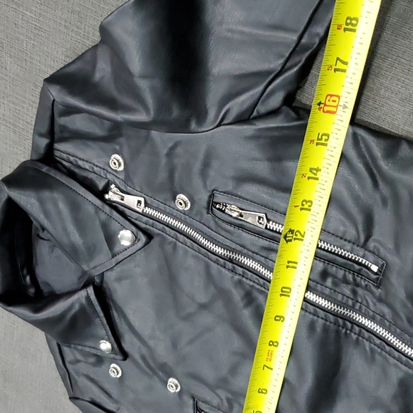 💥50% sale💥NEW Rolls Royce faux leather moto bomber jacket szS #855 - Picture 4 of 5